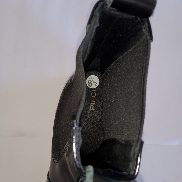 New Pilcro Anthropologie Black Patent Leather Chelsea Ankle Boot - Picture 14 of 14